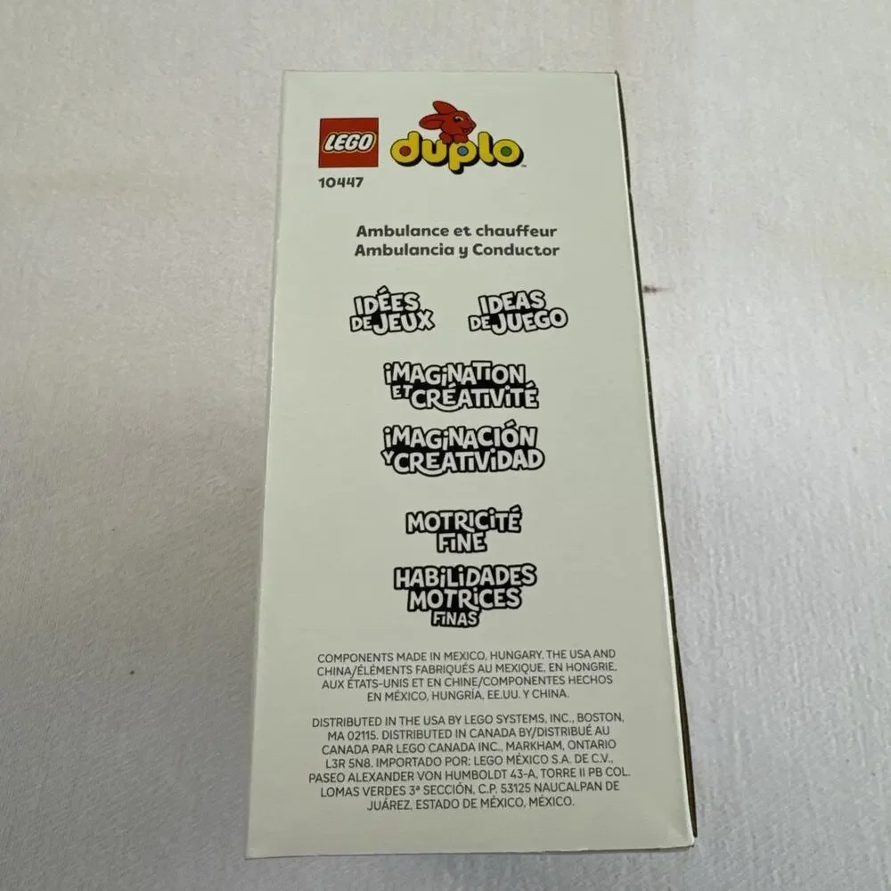 LEGO DUPLO Town Ambulance & Driver Building Blocks Toddlers 10447 Sealed
